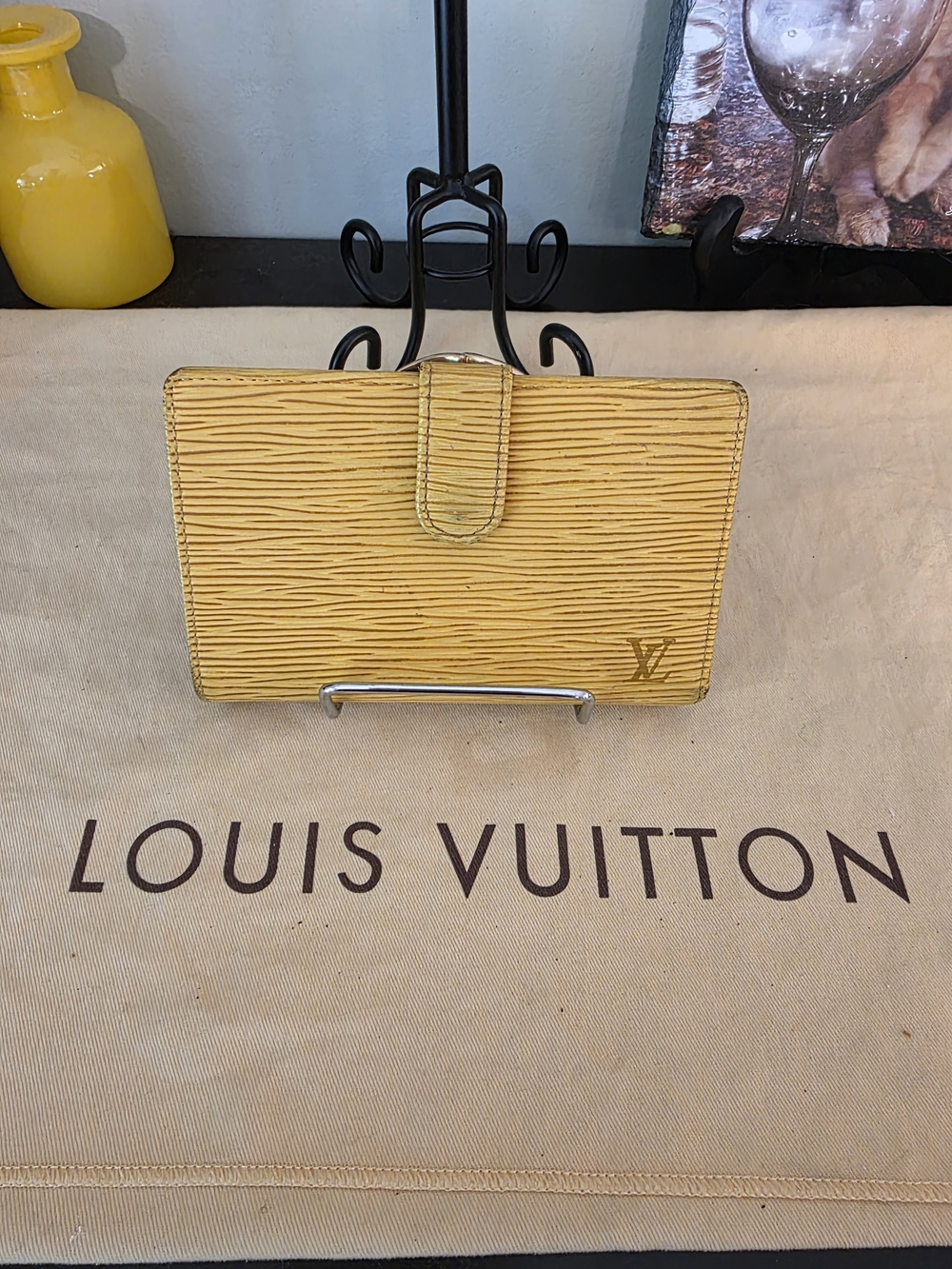 Louis Vuitton Yellow Epi Leather Compact Wallet